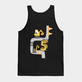 5th birthday 5 year old excavator birthday gift Tank Top